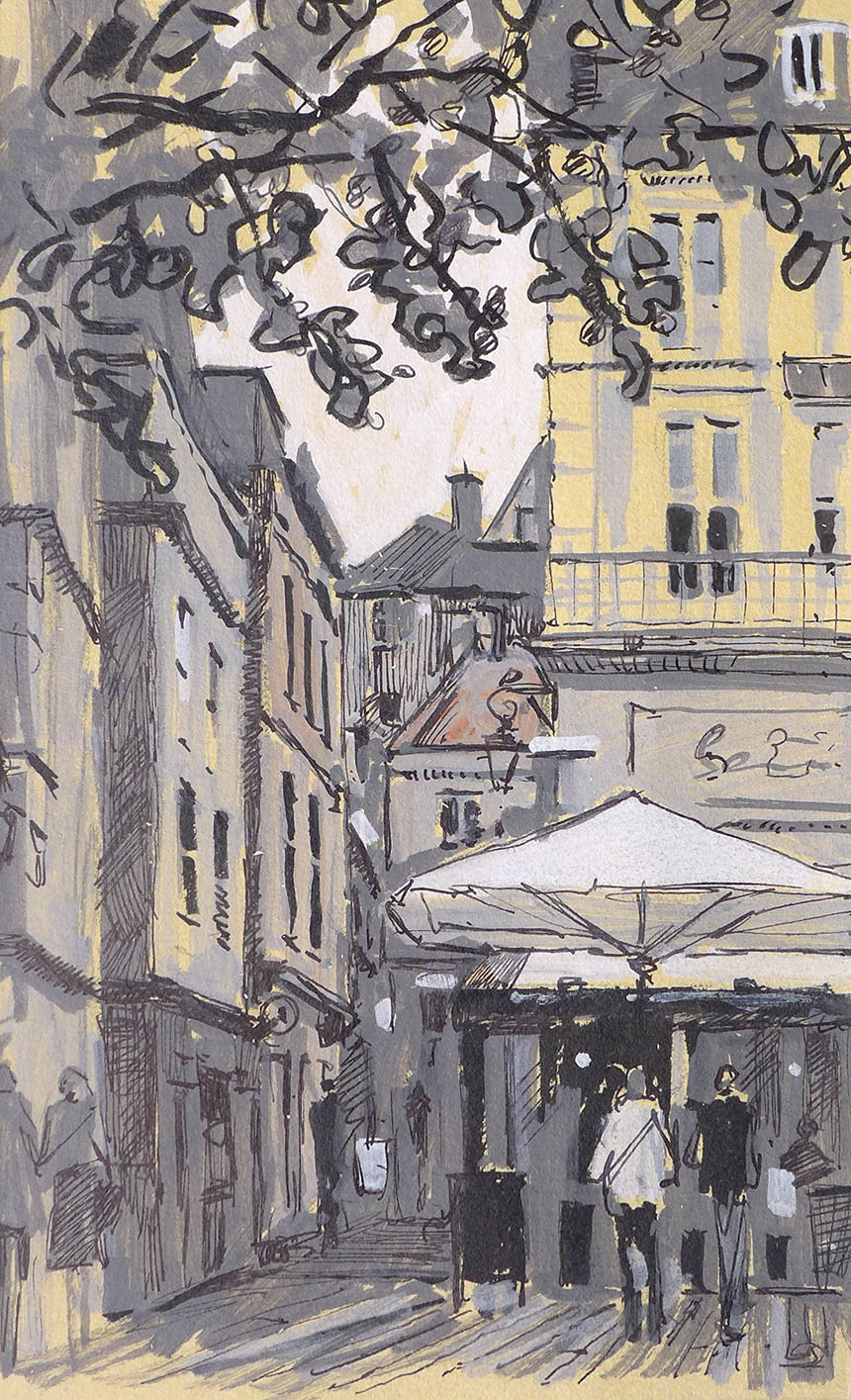 St malo, France, drawing