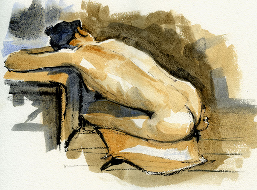 Life drawing, nude, figure