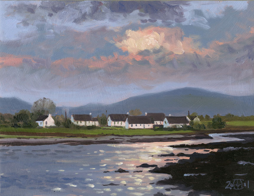 Ballyvaughn, Clare, Eire Ireland, Plein air, oil painting, Rob Adams
