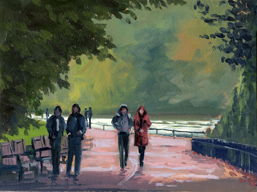 London, St James Park, plein air, oils