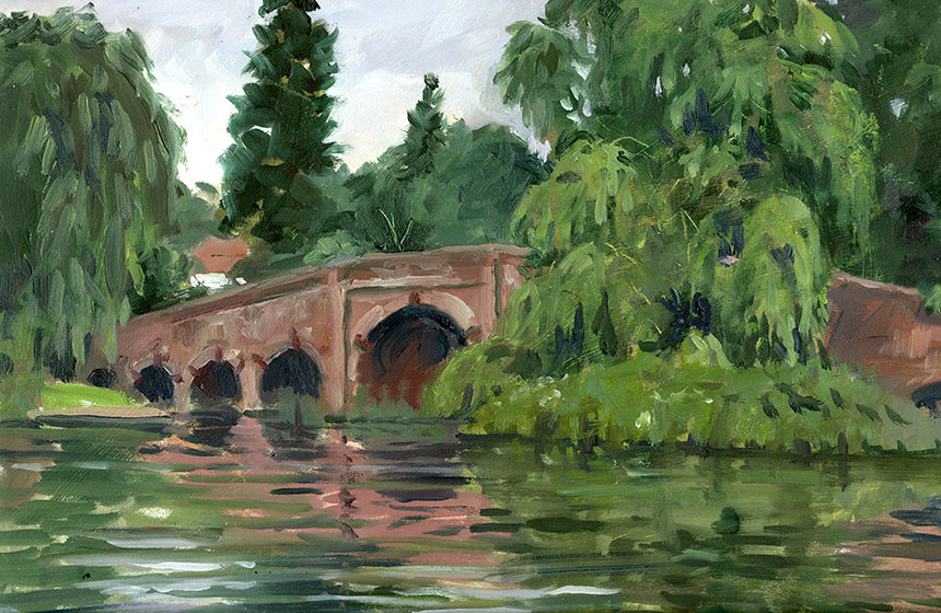 Sonning, Thames, river, plein air