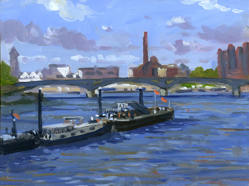 Thames, London, plein air, river