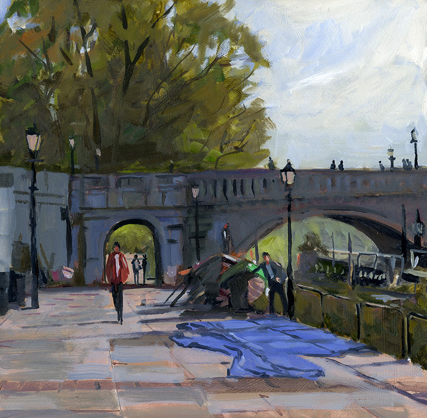 Richmond, Thames, plein air, oil painting