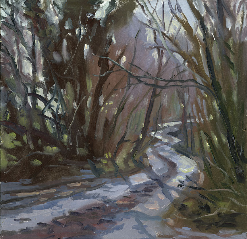 Kent, track, Aylesford, oil painting.