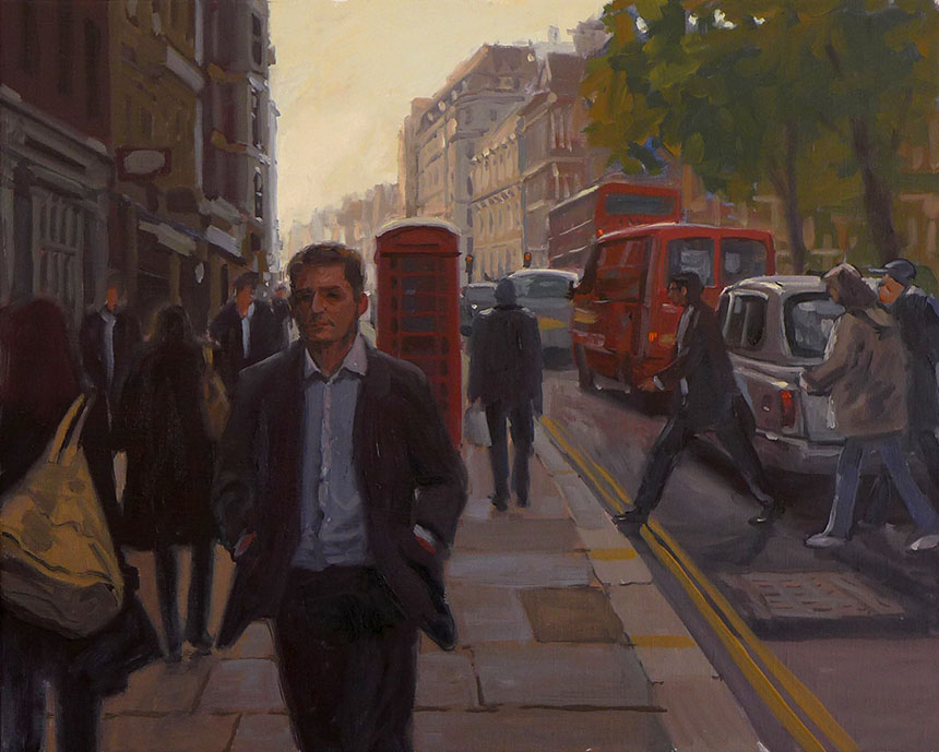 The Strand, London, oil painting