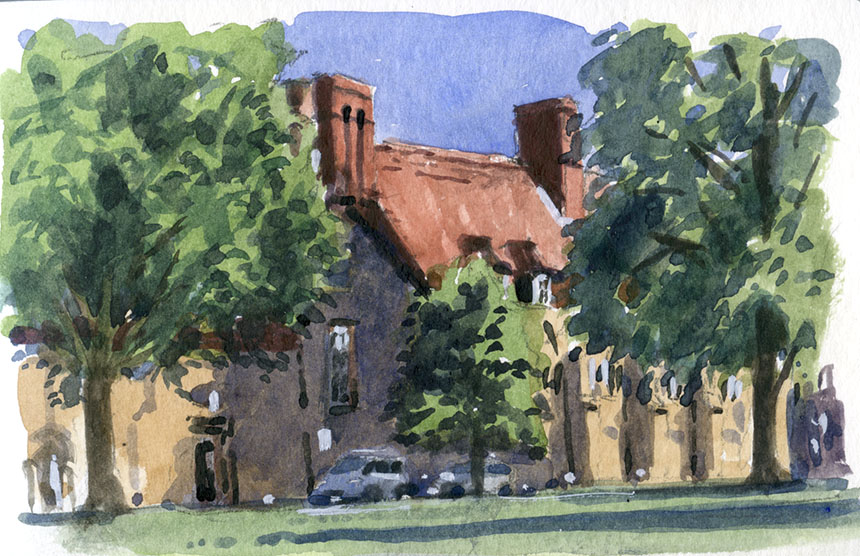 Winchester, watercolour