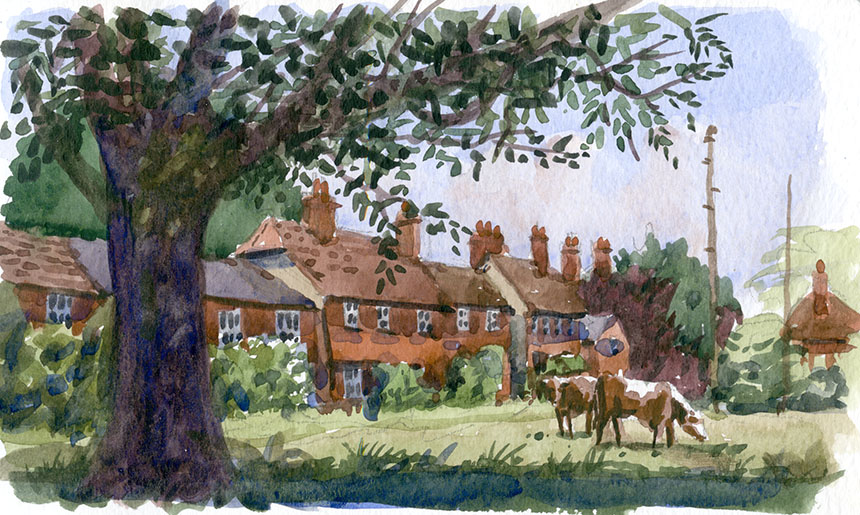 Grey Well, Surrey, watercolour