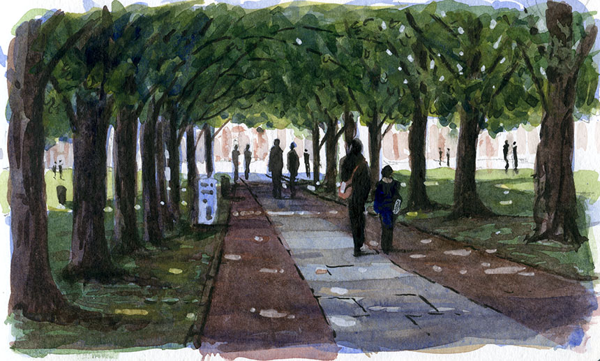 Winchester, watercolour