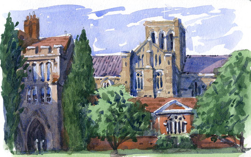 Winchester, watercolour