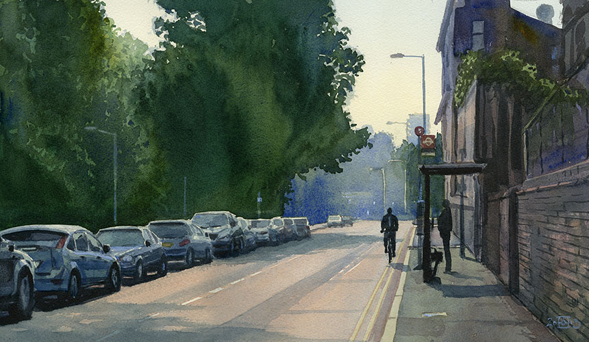 Deptford, London, Watercolour, Painting, Brookmill Rd