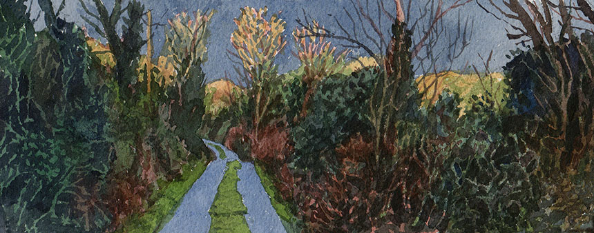 Burren, co clare, ireland, watercolor