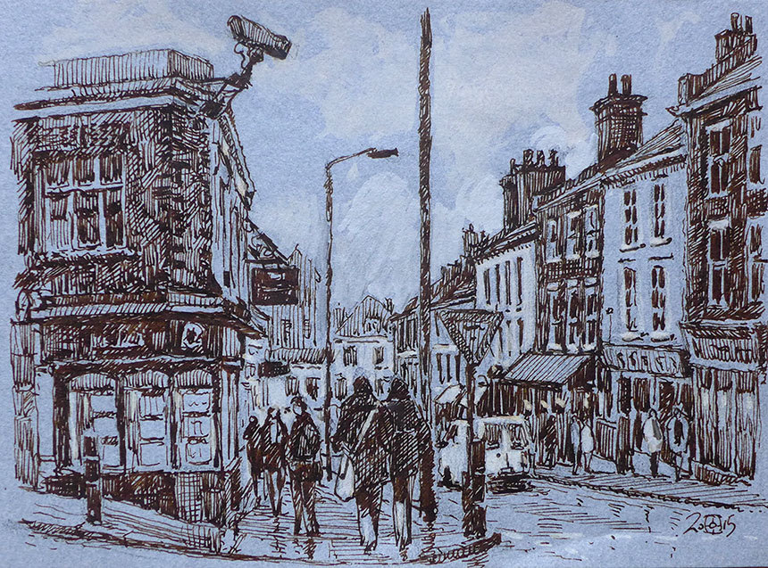 Blackheath, London, drawing, pen and ink