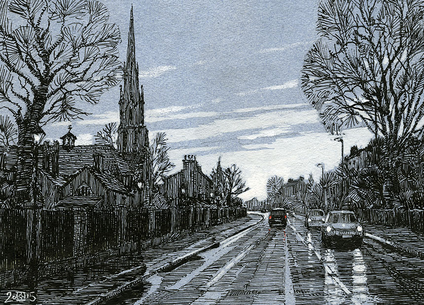 A3, Wandsworth, Pen and ink, drawing