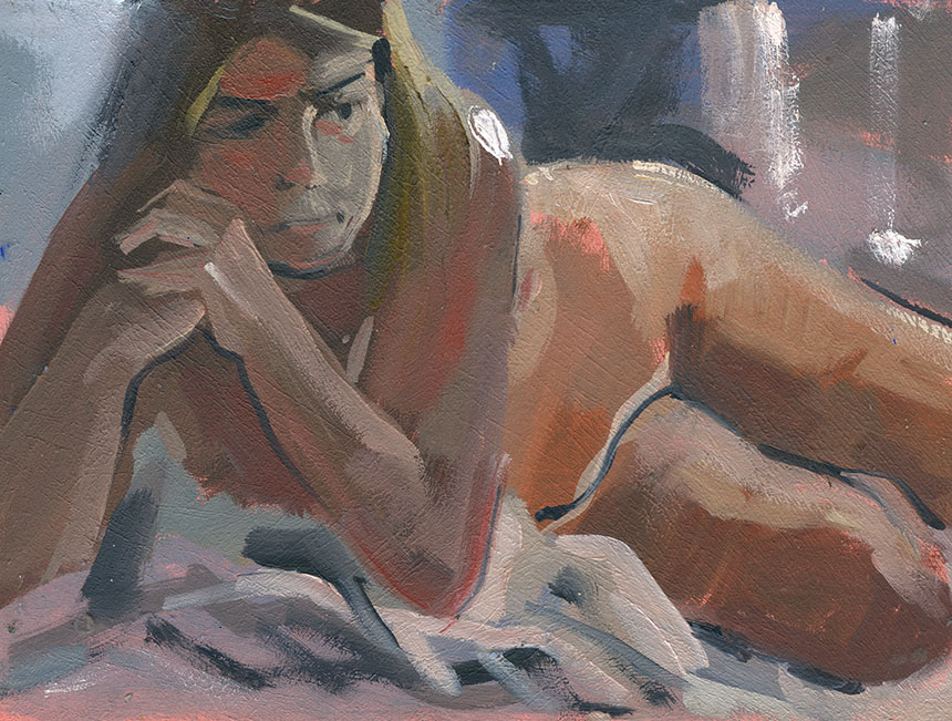 Figure painting, oil painting
