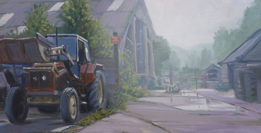 Dorset, farm, oil painting