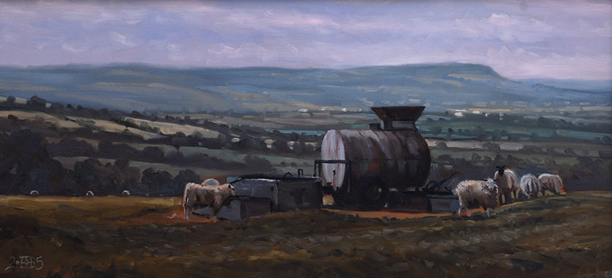 Okeford Hill, Dorset oils, painting, art