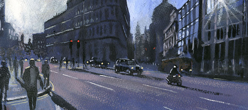 Cannon St, London, drawing