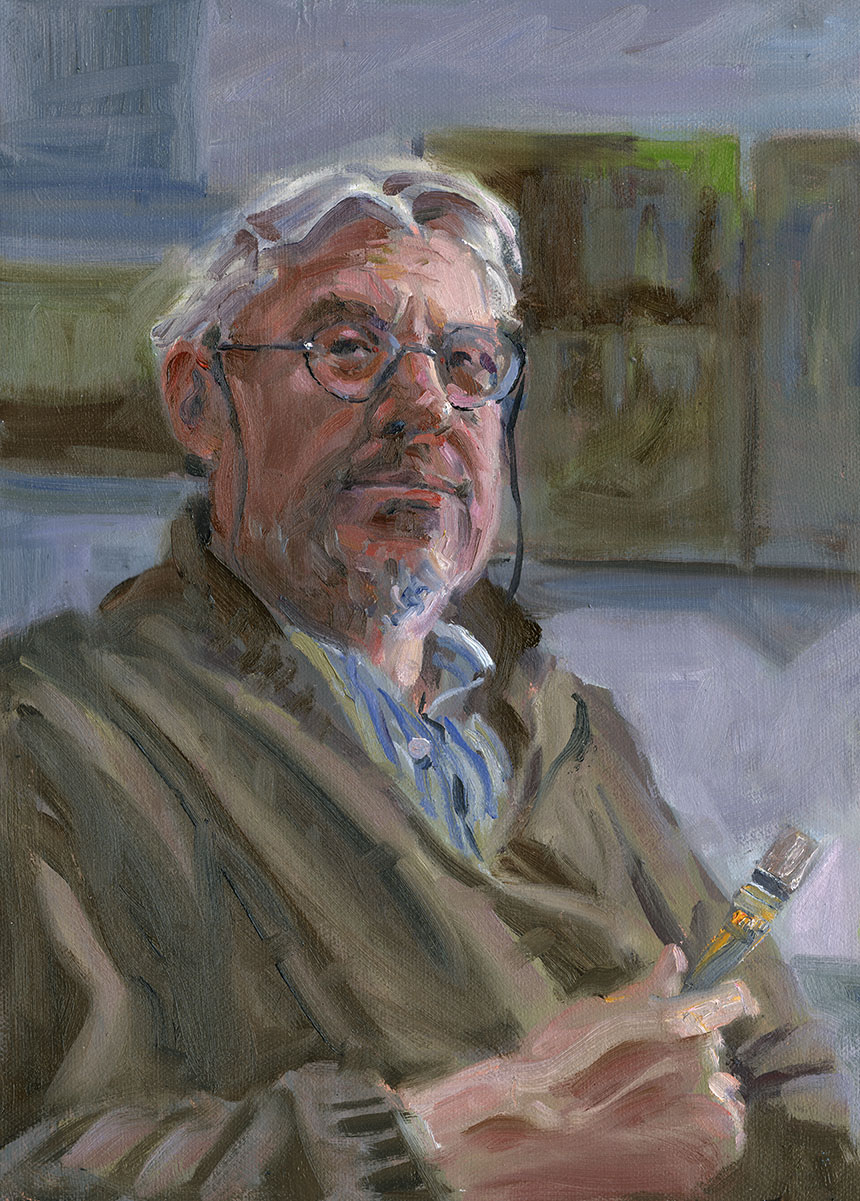 Self Portrait, Rob Adams, oil painting