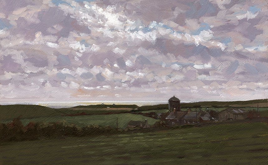 Langton Matravers, oil painting, Dorset, plein air
