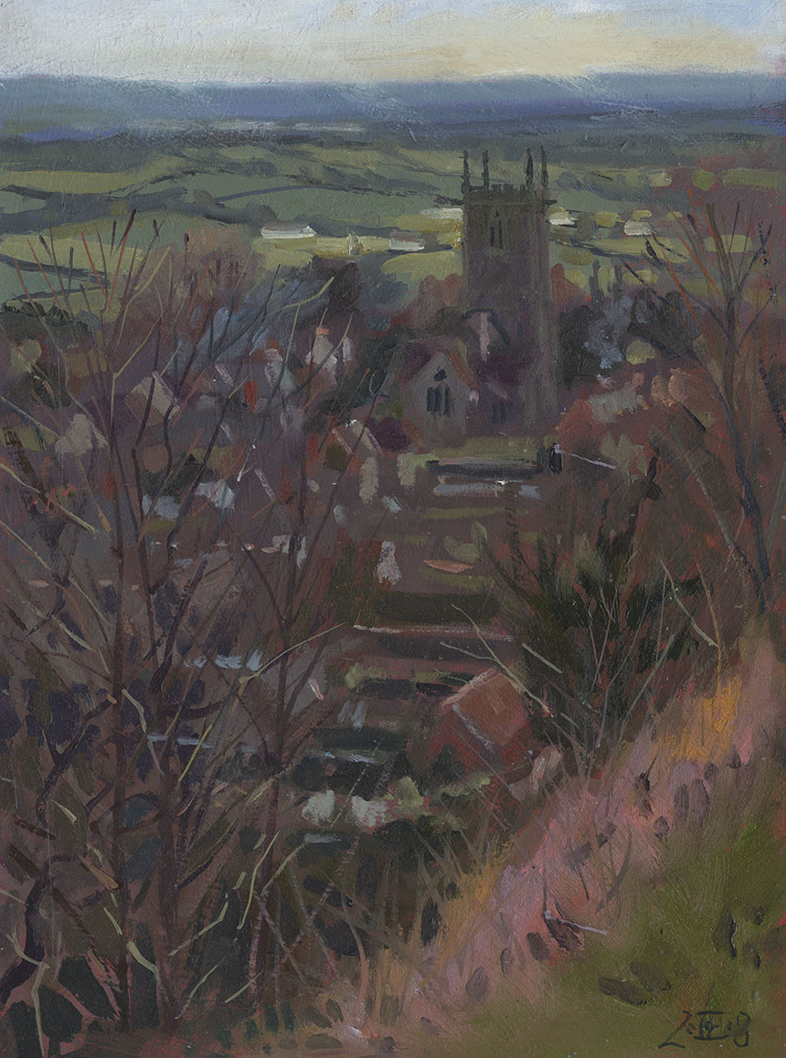 Shaftesbury, St James, plein air, oil painting, Dorset