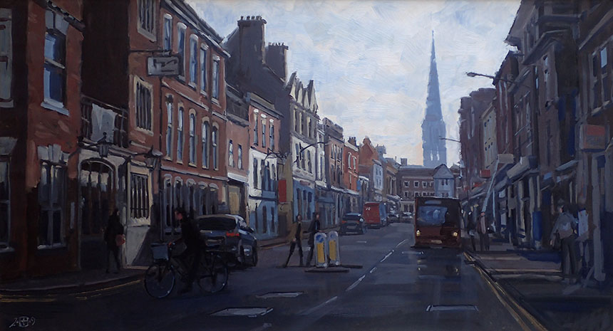 Castle Street, Salisbury, oil painting