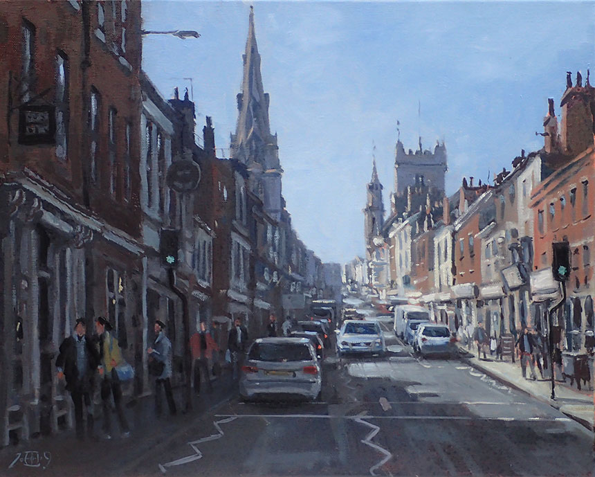 Dorchester, Oil painting, Dorset, High East St