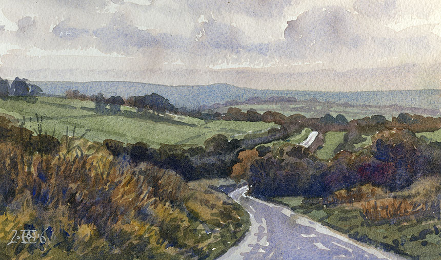 Twyford, Shaftesbury, Dorset, watercolour