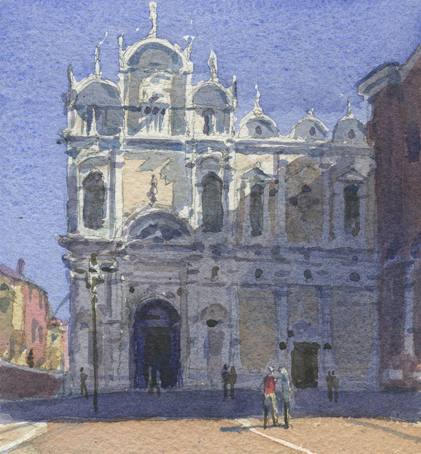 St Giovanni, Venice, watercolour, plein air