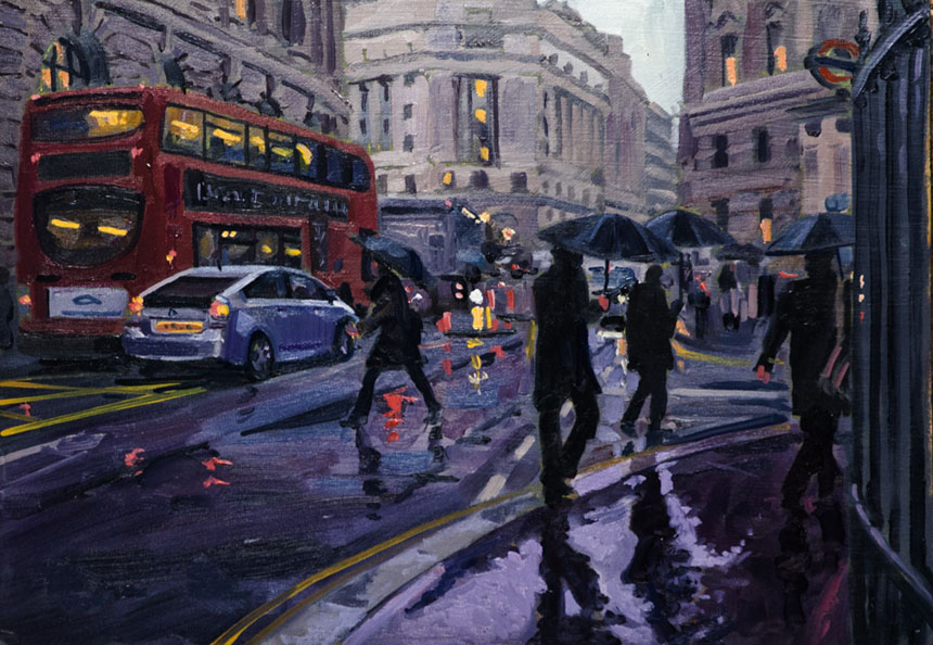 London, City, plein air, oil painting